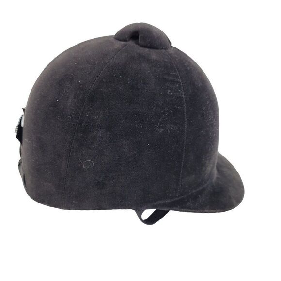 Vintage Velvet Dressuurcap Equestrian English Riding Helmet Hat Cap Black - Picture 4 of 11
